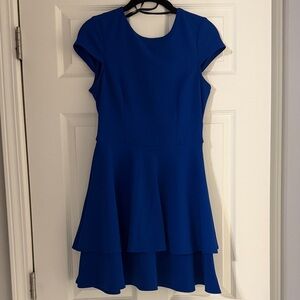 B Darlin Royal Blue Layered Dress